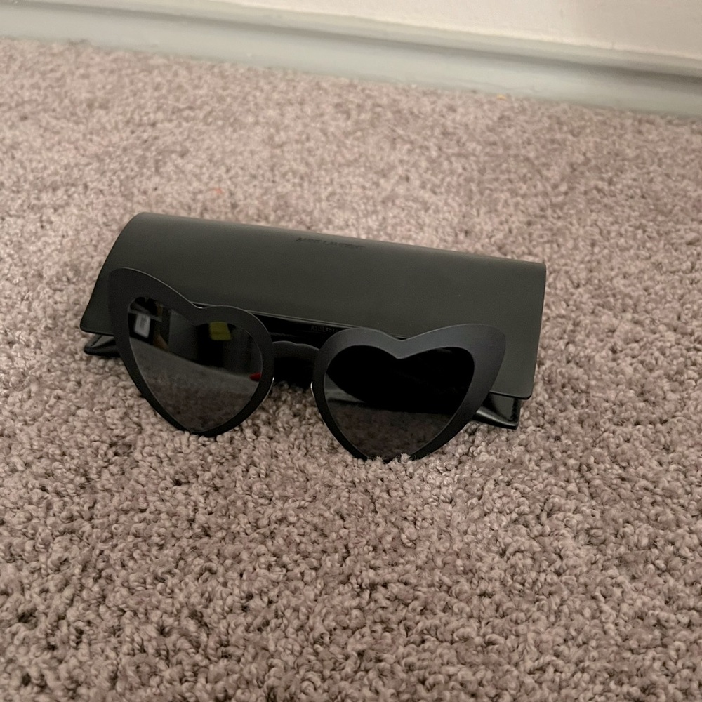 Saint Laurent black heart sunglasses